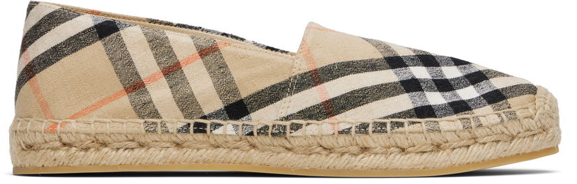 Kläder Burberry Burberry Check Mews Espadrilles Beige | 8109235