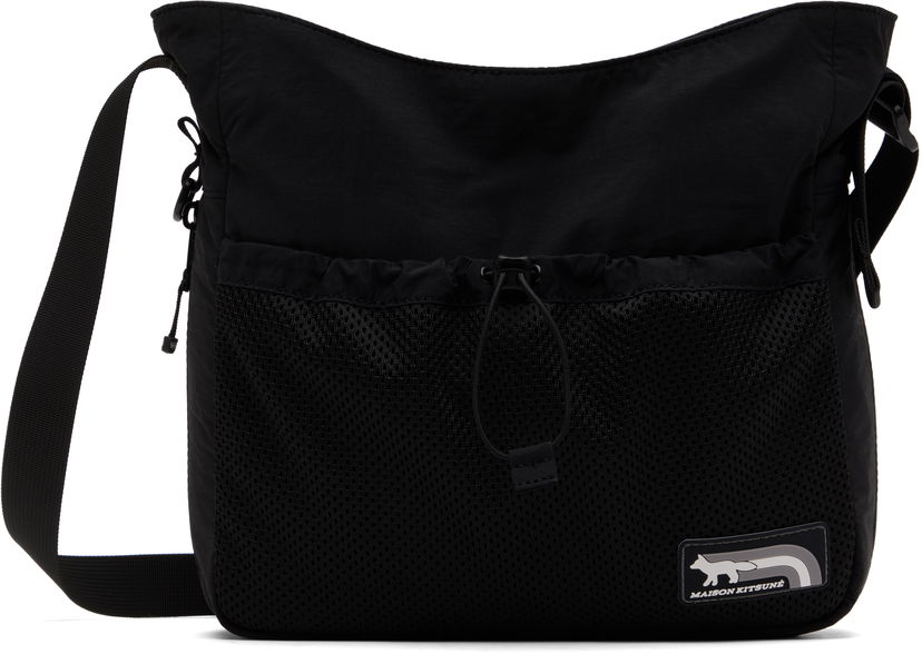 Axelväska MAISON KITSUNÉ Maison Kitsuné Flash Fox Messenger Bag Svart | NM05172WQ4034