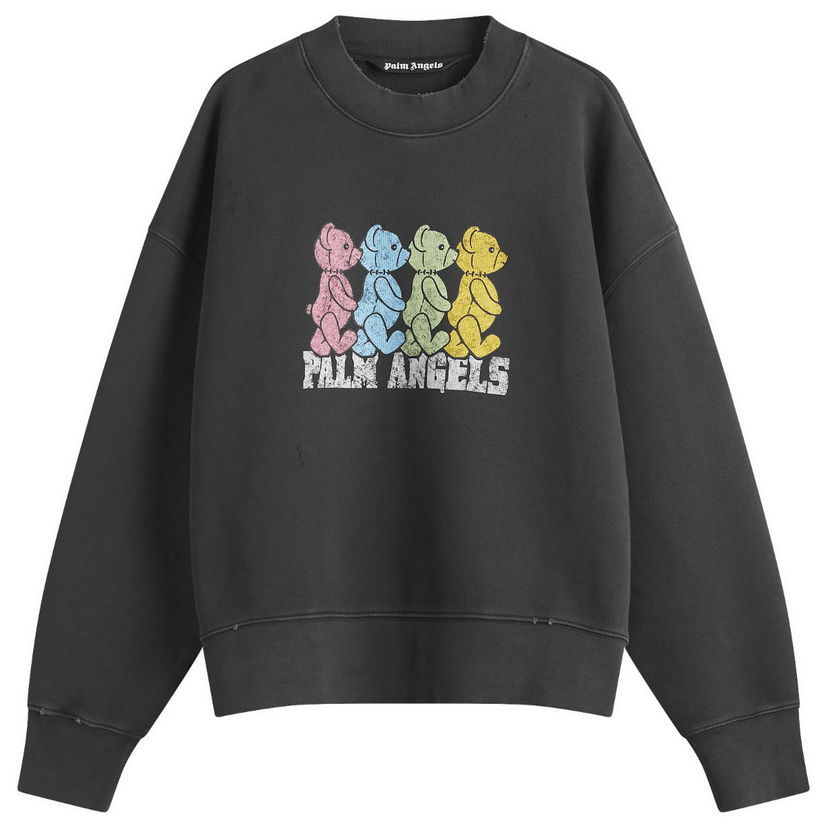 Sweater Palm Angels Palm Angels Crossroad Bears Crew Sweat, Size Large Svart | PMBA026S25FLE0041084