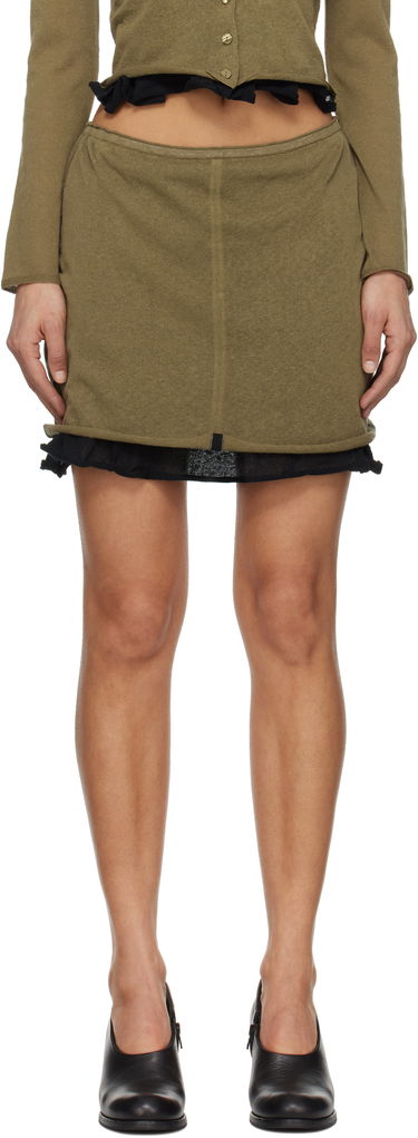 Kjol Eckhaus Latta Eckhaus Latta Veil Miniskirt Grön | 8030-EL-PS25-B -, 0
