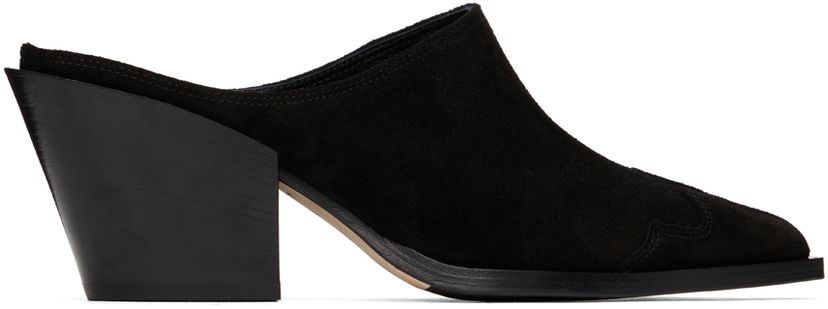 Smycke Aeyde Aeyde Astrid Suede Mules Svart | A11-PU-FGHP75CH-123-800-022