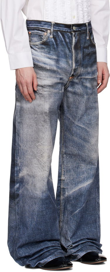 Jeans Junya Watanabe Junya Watanabe Levi's Edition Inkjet W Name Berberjin Jeans Blå | WO-P905-100, 1