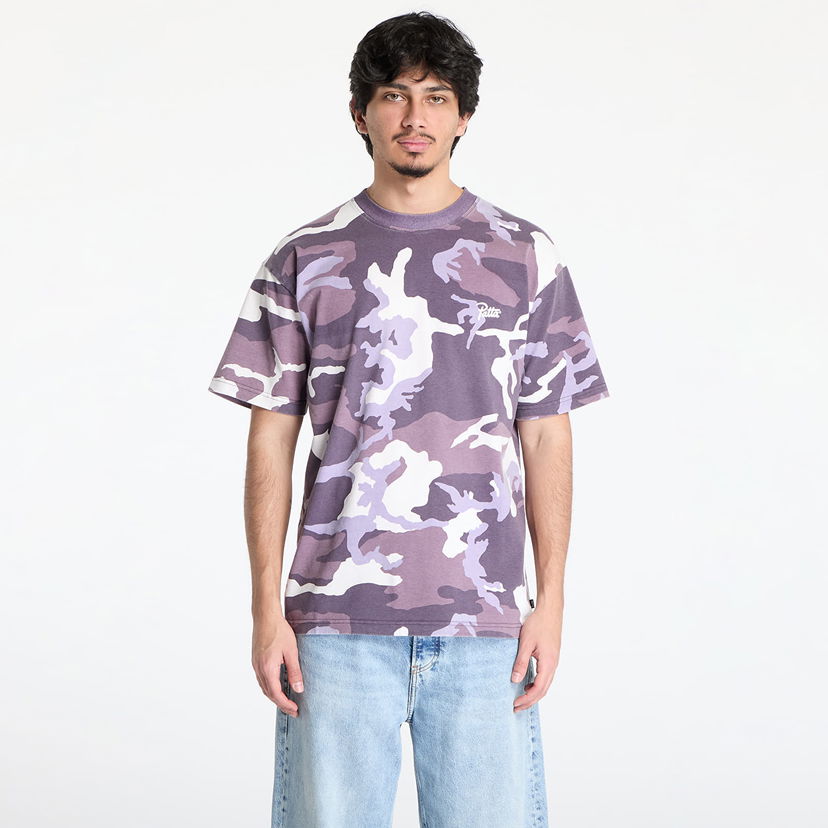 T-shirt Patta Patta Basic Woodland Camo T-Shirt Purpur | POC-BS25-1000-294-0003-184