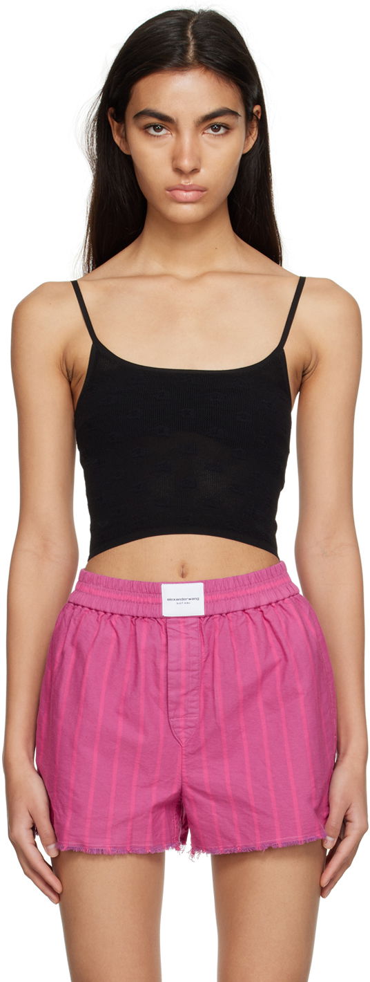 Linne Alexander Wang Cropped Camisole Svart | 4KC2231010