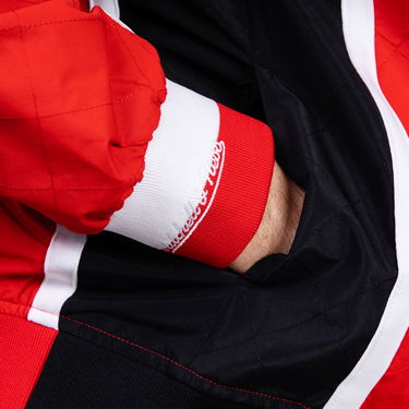 Bomberjacka Mitchell & Ness 75th Anniversary Warm Up Jacket Chicago Bulls Röd | OJBF1201-CBUYYPPPRED1, 5