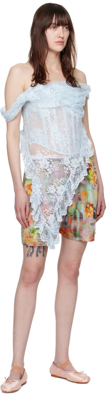 Shorts Collina Strada Collina Strada Odeon Floral-Print Lace-Trim Shorts Flerfärgad | XX6017, 3