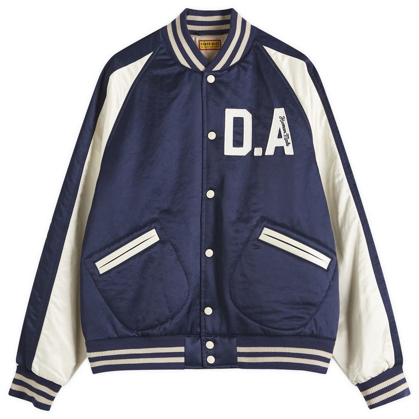 Bomberjacka Human Made Human Made Satin Stadium Jacket, Size Large Mörkblå | HM29JK020-NVY
