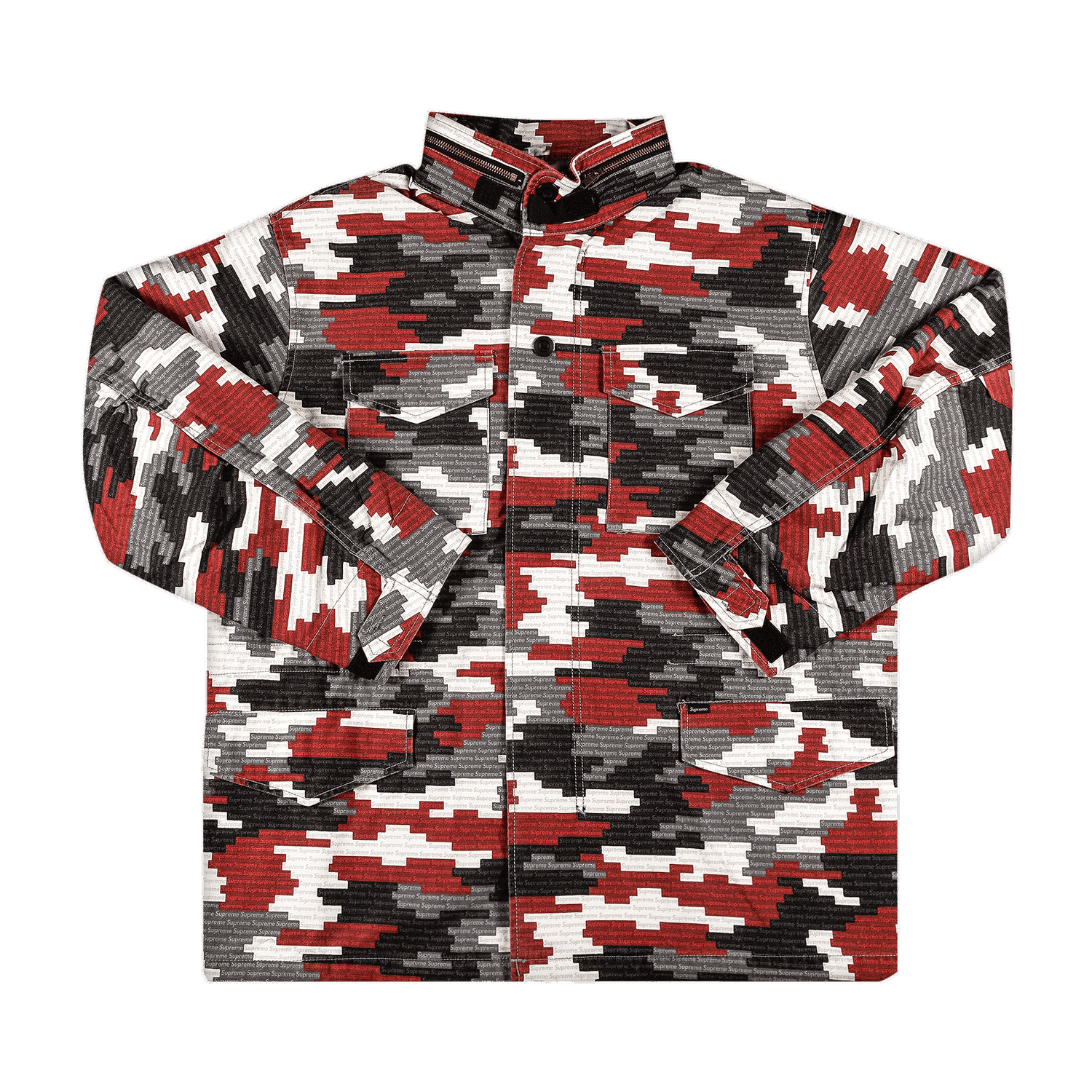 Jacka Supreme Logo Camo M-65 Jacket Flerfärgad | SS21J24 RED, 0