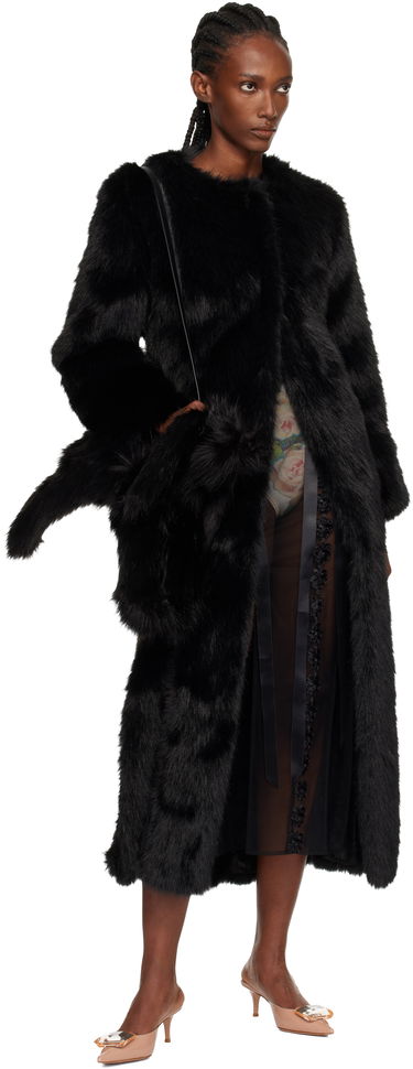 Axelväska Simone Rocha Simone Rocha Faux Fur Hare Crossbody Bag Svart | BAG197B 0815, 3