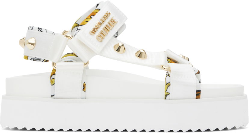 Sneakers och skor Versace Versace Jeans Couture Beach Sandals Vit | E78VA3SM2_EZS187
