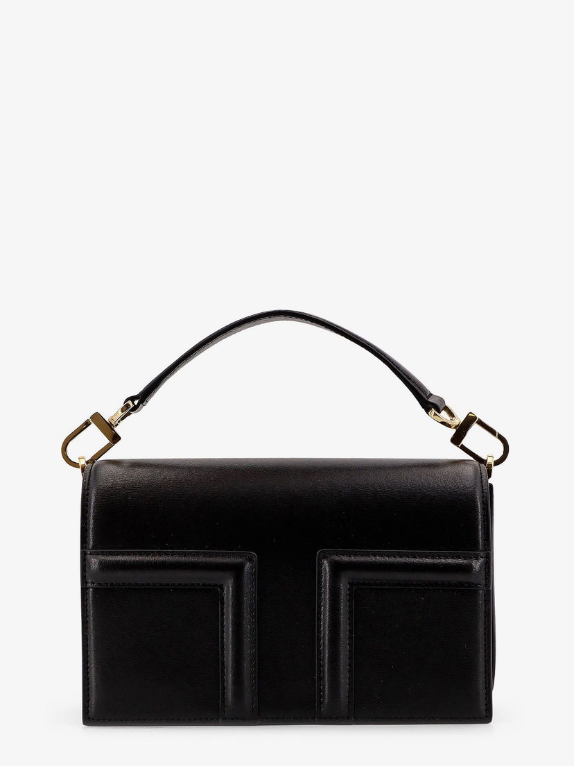 Handväska TOTEME Toteme T-Flap Shoulder Bag Svart | 244WAL0049LE0025001