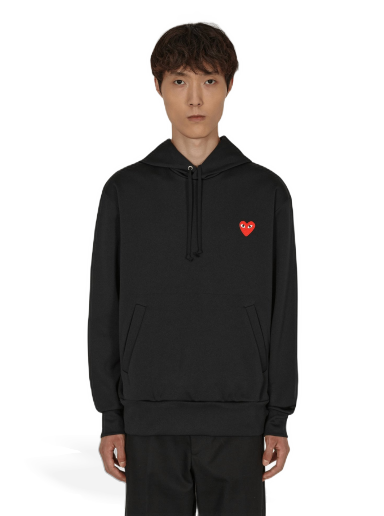 Sweatshirt Comme des Garçons Play Pullover Hoody Svart | P1T174-1