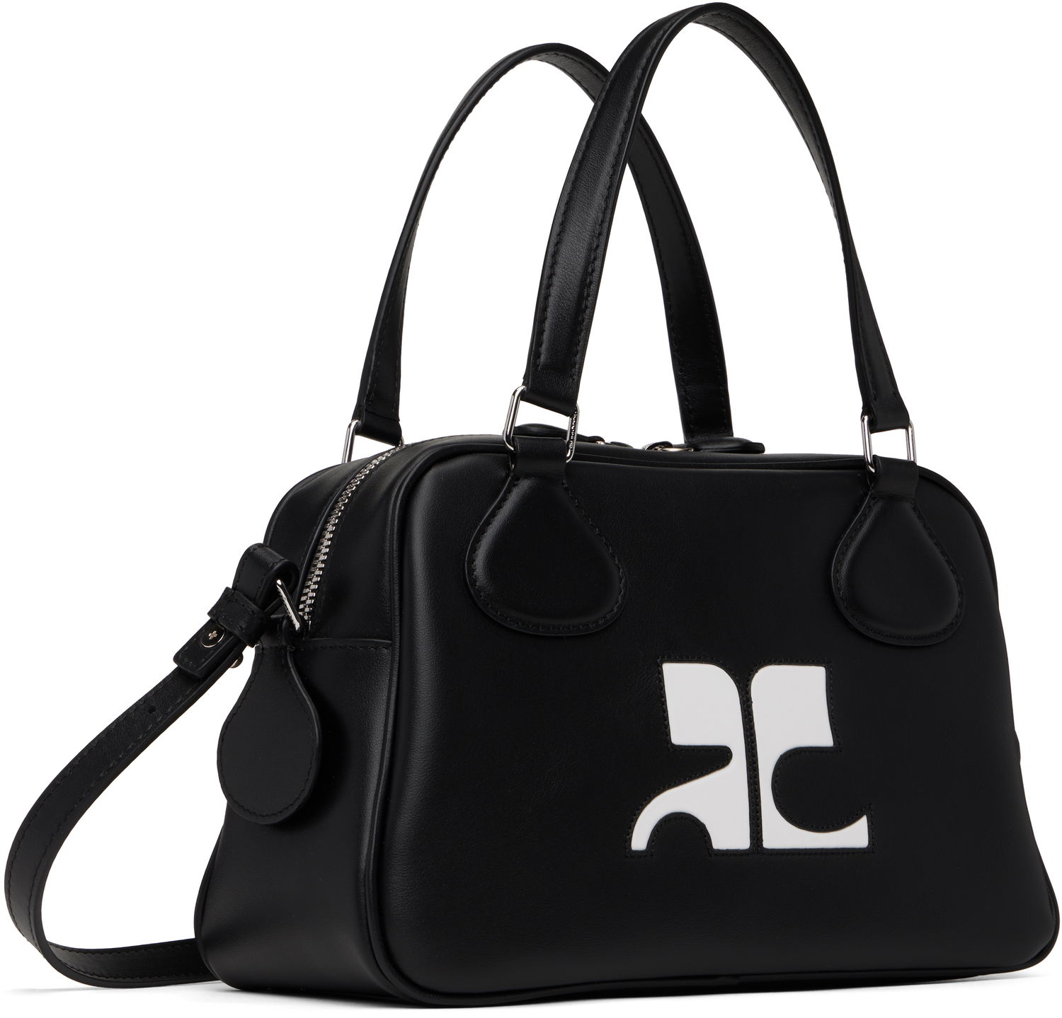 Handväska Courrèges Courrèges Reedition Leather Bowling Bag Svart | PERGSA062CR0065, 1