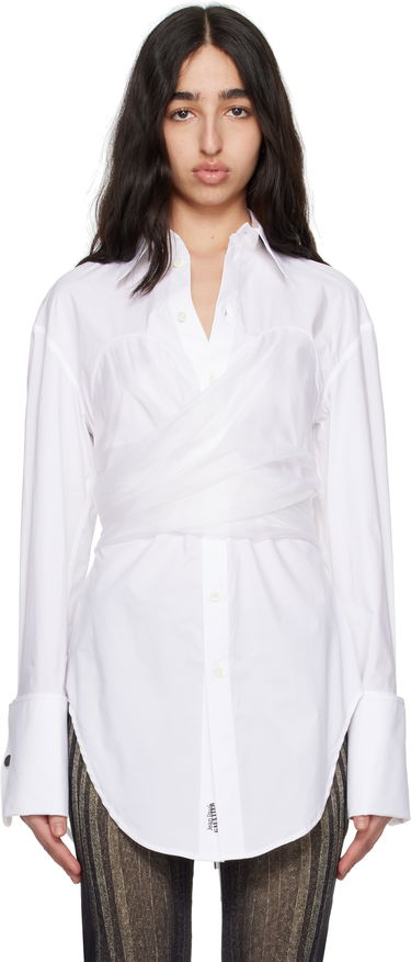 Skjorta Jean Paul Gaultier Jean Paul Gaultier Long Draped Shirt Vit | 25/34-F-CH082-C071-01, 0