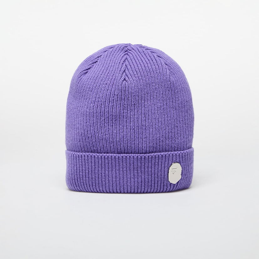 Mössa BAPE One Point Knit Beanie Purpur | 001HTK801304M PUR