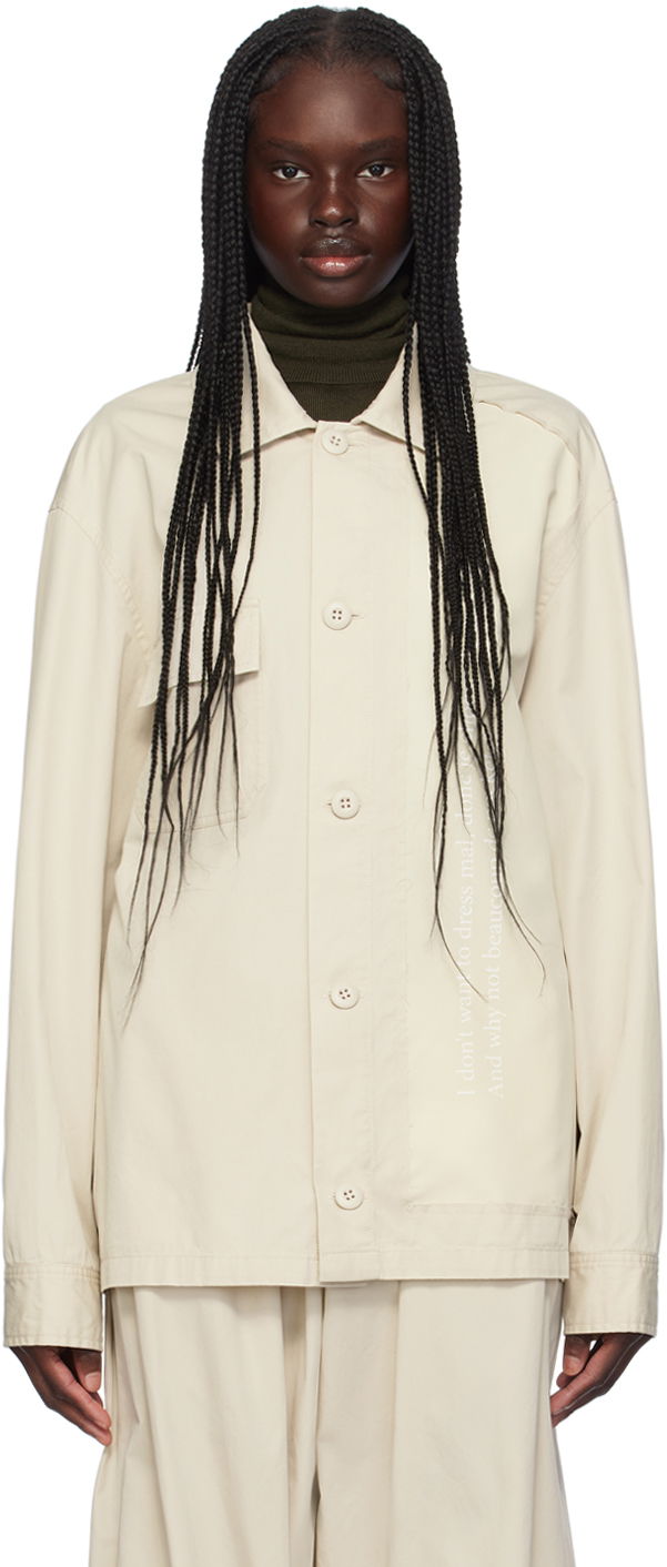 Skjorta Maison Margiela Paneled Jacket Beige | SH0AM0023 M35148