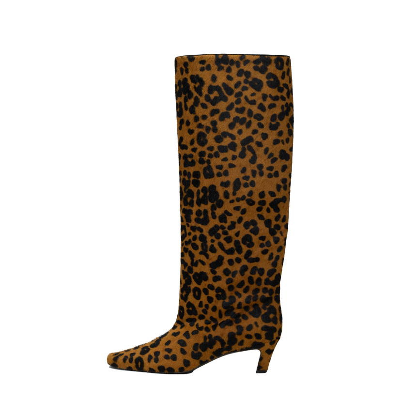 Sneakers och skor TOTEME Wide Shaft Calf Hair Boots Brun | 243-WAS3114-LE0070