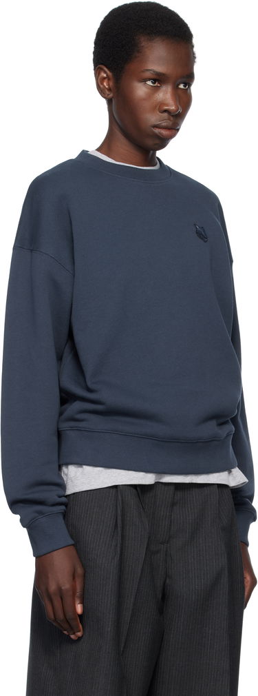 Sweater MAISON KITSUNÉ Maison Kitsuné Comfort Sweatshirt with Fox Head Patch Svart | MW00315KM0321, 4