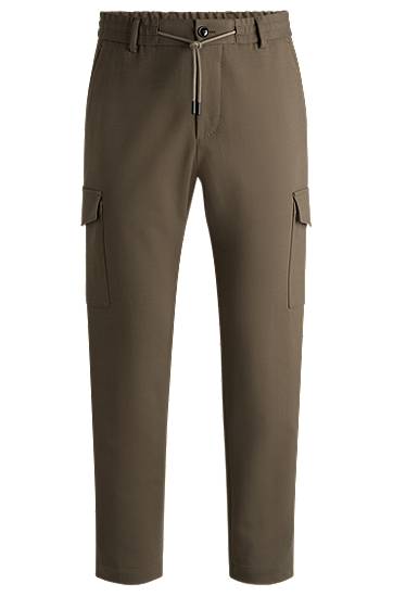 Cargo byxor BOSS Tapered-Fit Cargo Trousers Grön | 50532756, 0