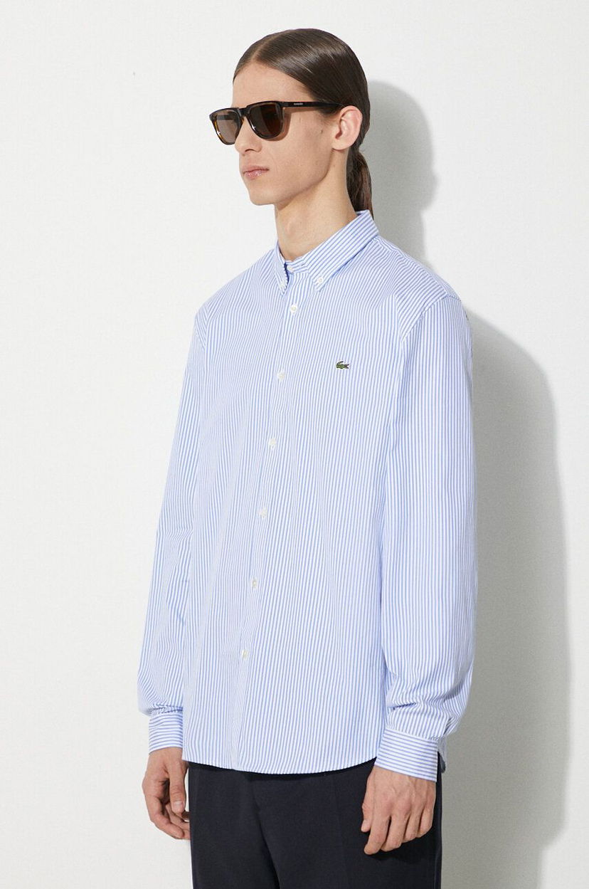 Skjorta Lacoste Lacoste Regular Fit Button-Down Shirt Blå | CH2936