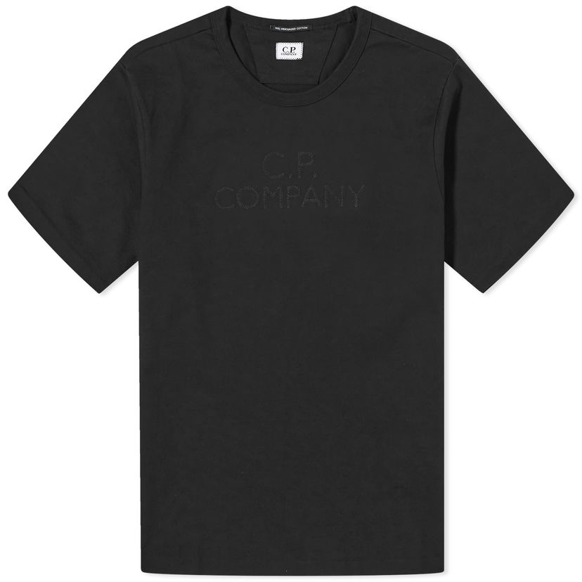 T-shirt C.P. Company 30/2 Mercerized Jersey Twisted Logo T-Shirt Svart | CMTS148A-006203W-999
