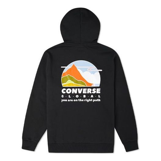 Sweatshirt Converse Loose Graphic Hoodie Svart | 10022725-A01