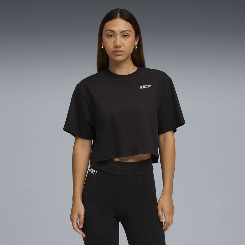 Crop top Puma PUMA x ROSÉ Women's Cropped T-Shirt Svart | 633806_01