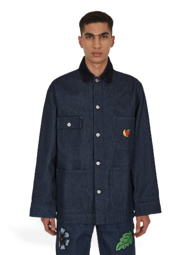Jacka Sky High Farm Embroidered Denim Chore Coat Mörkblå | SHF01C002 1