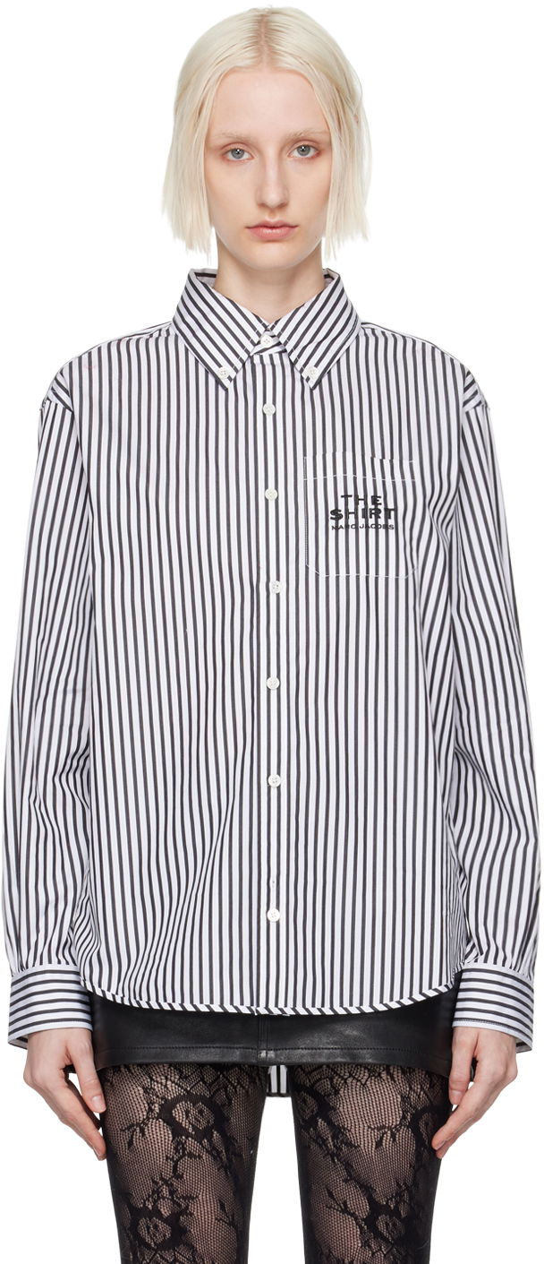 Skjorta Marc Jacobs Marc Jacobs Striped Button-Down Shirt Vit | 2F4RTP054W21, 0