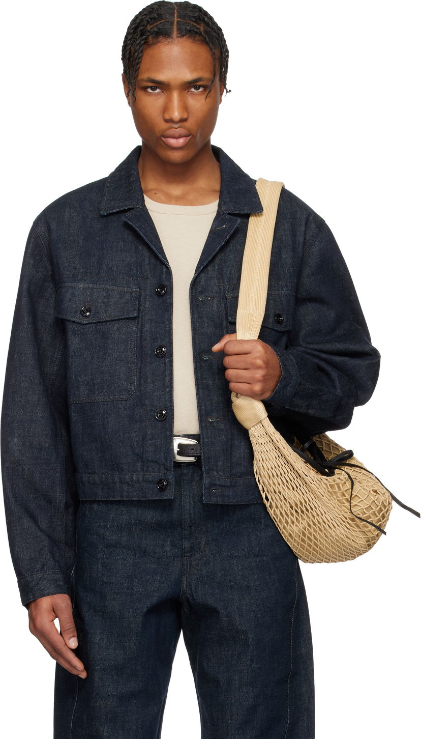Axelväska LEMAIRE Lemaire Trucker Denim Jacket Beige | OW1142 LD068