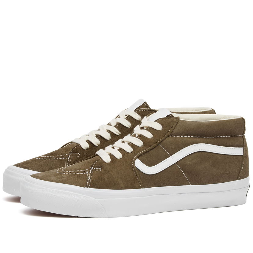 Skateboarding Vans Sk8-Mid Reissue 83 Sneakers in Lx Pig Suede Sea Turtle Grön | VN000CQQCHZ