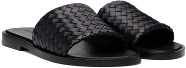 Sneakers och skor Bottega Veneta Bottega Veneta Elio Woven Leather Slides Svart | 838348V2ED01000, 3