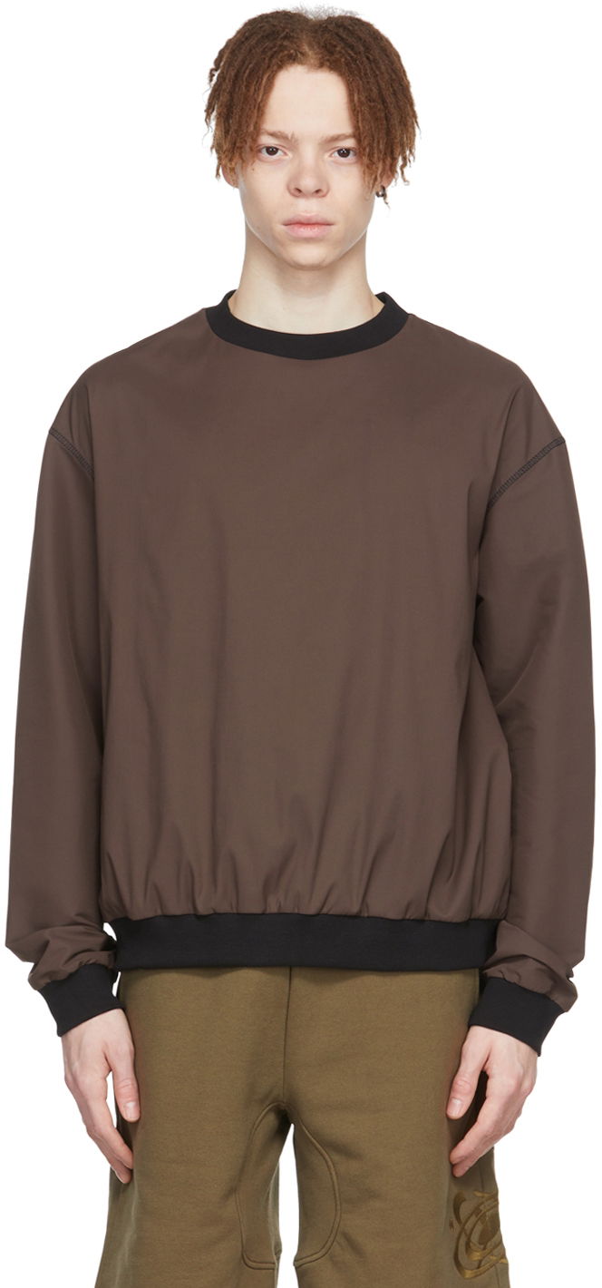 Sweatshirt AFFXWRKS Nylon Relaxed-Fit Sweatshirt Brun | SS22ML01