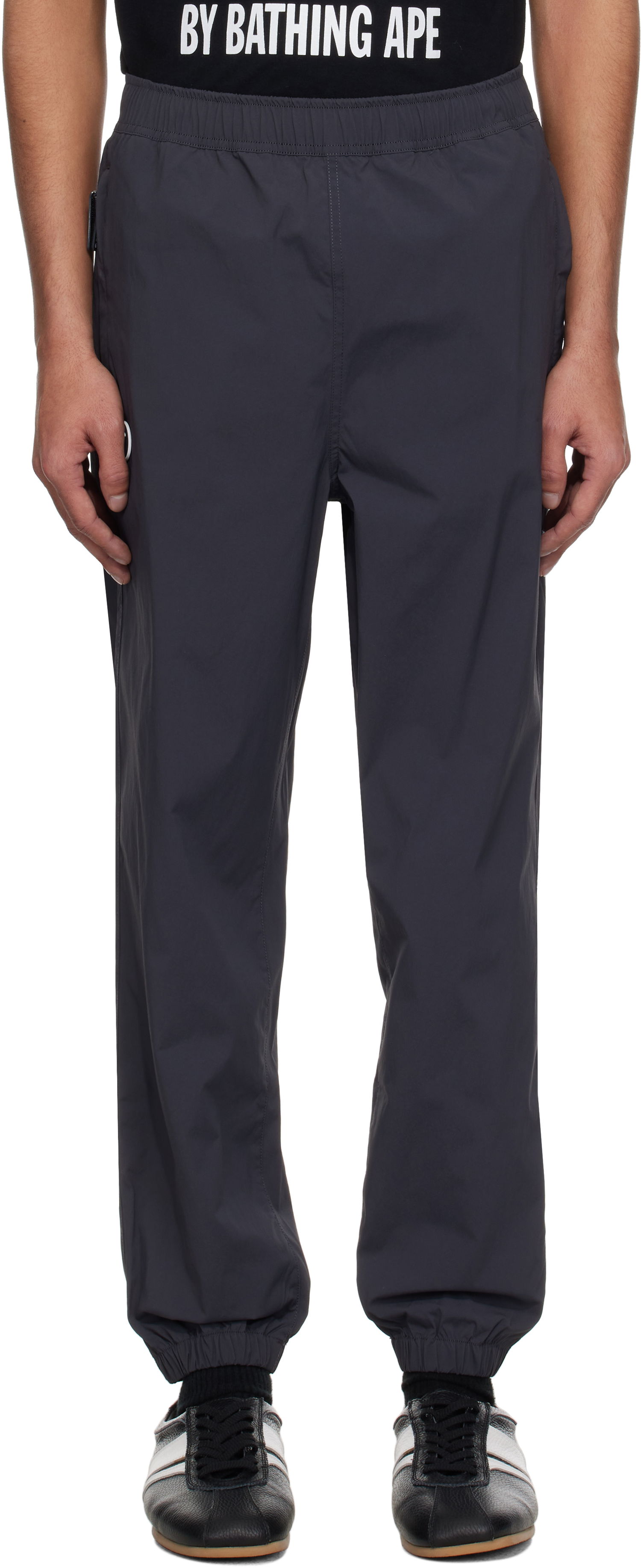 Träningsbyxor AAPE by A Bathing Ape AAPE by A Bathing Ape 'AAPE Now' Woven Sweatpants Grå | AAPPTMB664XXO, 0