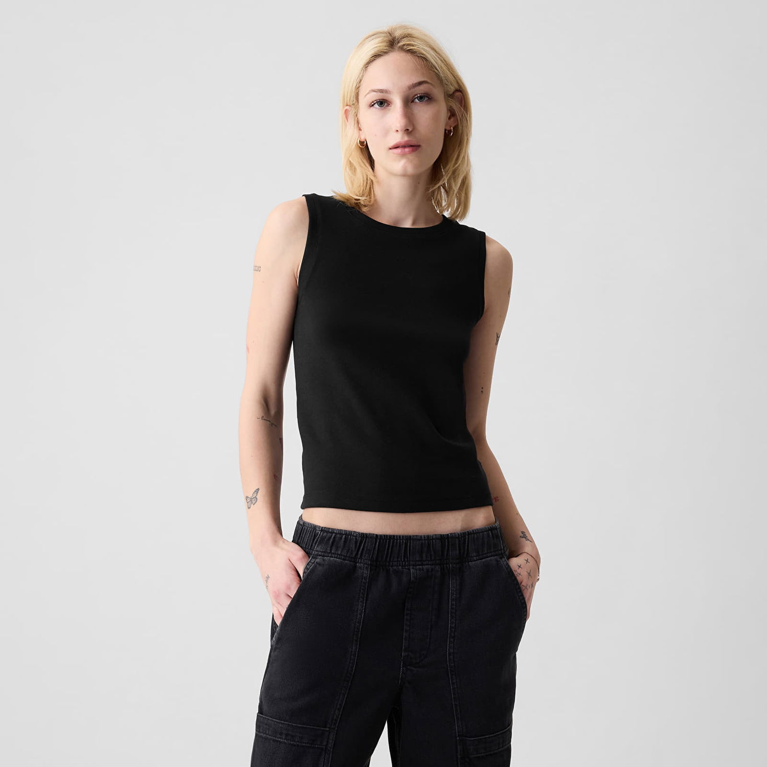 Linne GAP Sleeveless Modal Shell Black Svart | 540735-01, 0