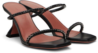 Skovård Amina Muaddi Amina Muaddi Gilda Crystal-Embellished Heeled Sandals Svart | GILDA SLIPPER 70 NAPPA, 3