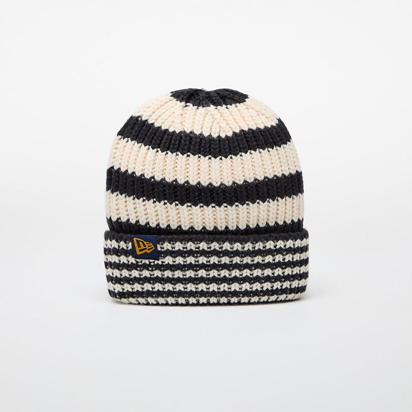 Mössa New Era Knit Medium Stripe Beanie Navy/ Light Cream Universal Mörkblå | 60565460