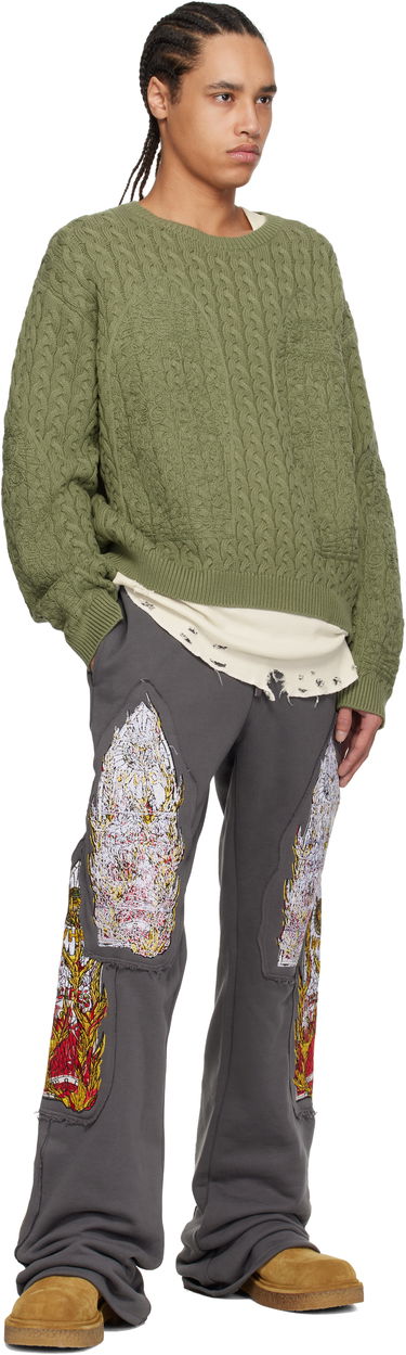 Sweater Who Decides War Who Decides War Cable Knit Sweater Grön | 1110300011SS25, 3