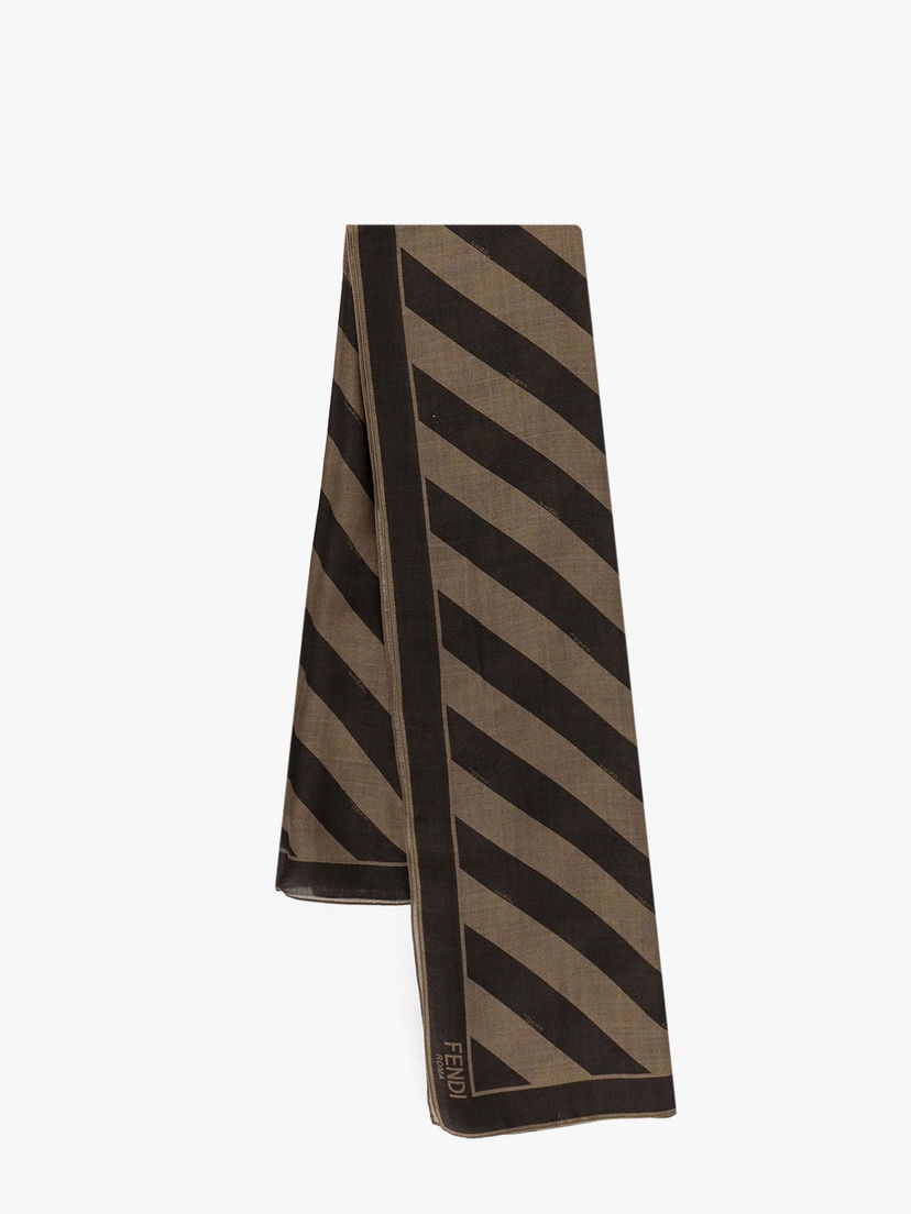 Halsduk FENDI Fendi Striped Shawl Brun | FXS323AUUCF0VAT