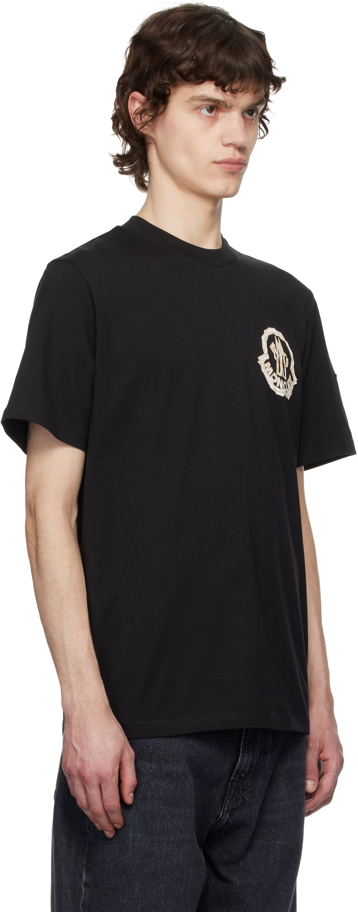 T-shirt Moncler Moncler Archivo Creativo T-Shirt Svart | K10918C0005289AJS, 1