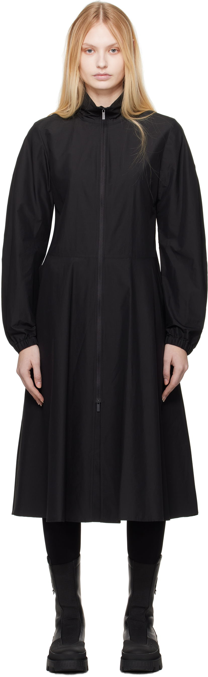 Klä Moncler Moncler Front Zip Midi Dress Svart | K10932G000065977X