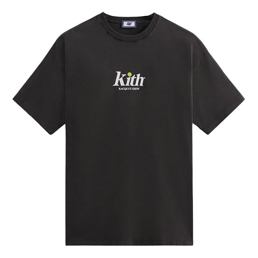 T-shirt KITH Wilson Racquet Crew Logo Vintage T-Shirt Svart | KHM031196-001, 0