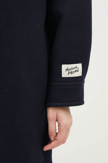 Jacka MAISON KITSUNÉ Maison Kitsune Workwear Wool Shirt Jacket Blå | NW02211WM0026, 3