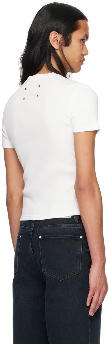 T-shirt Dion Lee Shrunken Rivet T-Shirt Vit | C3170PS24, 2