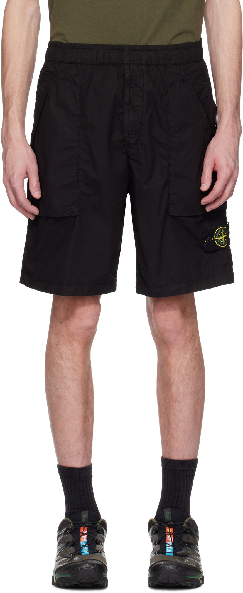 Shorts Stone Island Stone Island Stretch Cotton Shorts Svart | K1S15 L100009 S0003