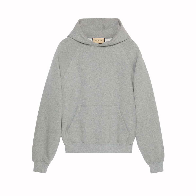 Sweatshirt Gucci Cotton Hooded Sweatshirt Grå | 768454 XJF3Y 1230