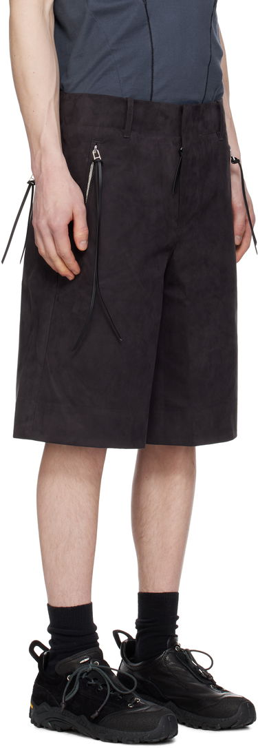Shorts Post Archive Faction (PAF) PAF 8.0 Center Technical Faux-Suede Shorts Svart | 8.0 BTPC-B, 1