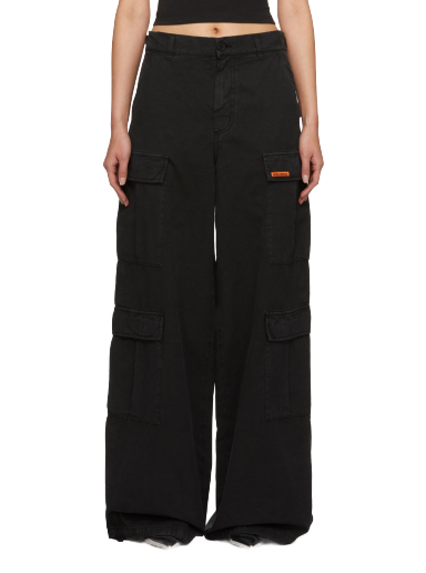 Cargo byxor HERON PRESTON Drawstring Cargo Pants Svart | HWCF008F23FAB0011000