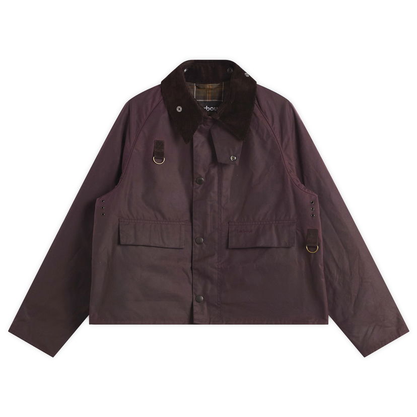Jacka Barbour Men's Spey Wax Jacket Size Large Bourgogne | MWX1212RE91