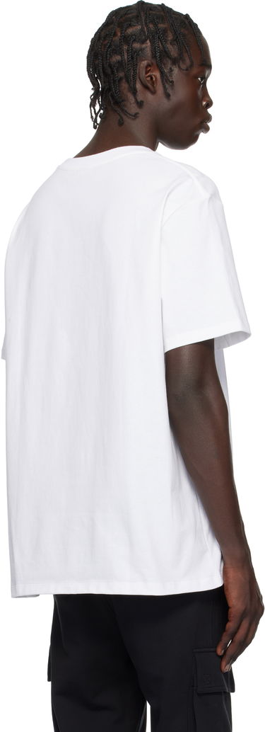 T-shirt Balmain Flocked Logo T-Shirt Vit | EH1EG010BC86, 2